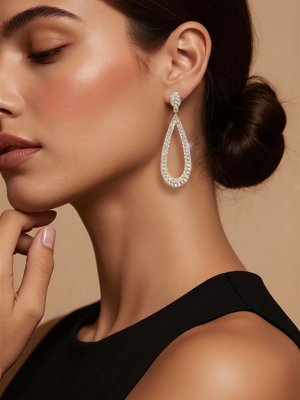 NWOT NADRI | Open Long Teardrop Earrings